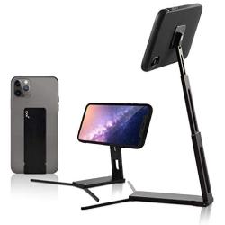 Lookstand + Detach Mount Onyx Adjustable Cell Phone Stand Compatible with iPhone & Android - Cell Phone Holder for Bed | iPhone Holder iPhone Stand for Video | Desk Phone Stand for Recording