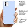 Anuck iPhone 11 Case, Anti-Slip Liquid Silicone Gel Rubber Bumper Case with Soft Microfiber Lining Cushion Slim Hard Shell Shockproof Protective Case Cover for Apple iPhone 11 6.1" 2019 - Light Blue