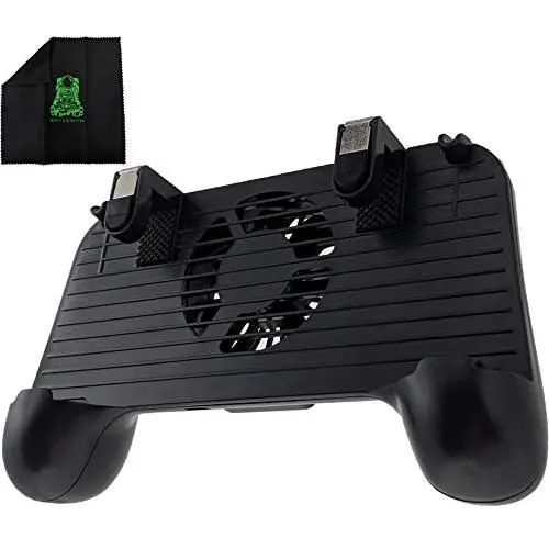 SPACEMAN Mobile Game Controller with Cooling Fan, L1R1 Triggers, 4000mAh Power Bank and Microfiber Cloth. Compatible with Fortnite, PUBG, Most Battle Royale Games. iOS/Android Phones 4-6.4 Inches SPACEMAN Mobile Game Controller with Cooling Fan, L1R1 Triggers, 4000mAh Power Bank and Microfiber Cloth. Compatible with Fortnite, PUBG, Most Battle Royale Games. iOS/Android Phones 4-6.4 Inches