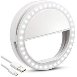 Selfie Ring Light with 36 LED, Portable Rechargeable LED Selfie Ring Light for Cell Phone Laptop Camera