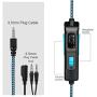 Stereo Gaming Headset PS4 Xbox One S, SADES SA920PLUS Noise Cancelling Over Ear Headphones with Mic, Bass, Soft Memory Earmuffs for PC Laptop Mac Nintendo Switch Games Mobile(Black Blue)