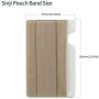 Sinjimoru Cell Phone Grip with Card Wallet, Phone Wallet Stick on Card Holder for Back of Phone, Slim Wallet with Elastic Phone Strap. Sinji Pouch Band Beige