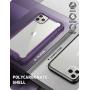 i-Blason Ares Case for iPhone 11 Pro Max 2019 Release, Dual Layer Rugged Clear Bumper Case with Built-in Screen Protector (Purple)