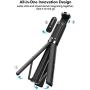 Bluetooth Selfie Stick Tripod, BlitzWolf Mini Extendable Aluminum Selfie Stick with Wireless Remote 270° Rotation for iPhone 11/11 Pro/XS MAX/XR/XS/X/8/8 Plus/7/7 Plus, Galaxy S10 Plus/S9, More(Grey)