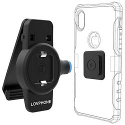 LOVPHONE Phone Belt Clip, Universal Holder Quick Mount for Cell Phones & Cases, iPhone 11/11 Pro/ 11 Pro Max/XR/Xs Max/X/XS/ 8/8 Plus/ 7/7 Plus/ 6s/ 6 Plus, Android Smartphones