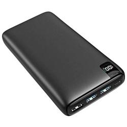 Portable Charger 26800mAh Ultra High Capacity 18W PD USB C Power Bank QC 3.0 External Battery Pack with 4 Outputs and LCD Display for iPhone, iPad, Samsung Galaxy, MacBook and More