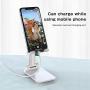 Cell Phone Stand, Adjustable Cell Phone Stand, TopACE Foldable Portable Desktop Stand, Phone Holder Stand for Desk Sturdy Aluminum Metal Stand for Phone/iPad/Kindle/Tablet/Switch (Pearl White)
