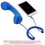 CM Vintage Retro Telephone Handset Cell Phone Receiver MIC Microphone for Cellphone Smartphone, 3.5 mm Socket (Blue)