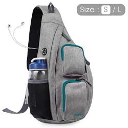 WANDF Sling Bag One Strap Backpack Travel Crossbody Backpack Water-Resistant