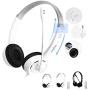 FANSIREN Active Noise Cancelling Headphones Headphones with Microphone Headphones, Headset Gaming Computer Headset Gaming Headset Black (Dual Plug)