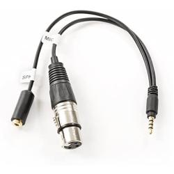 Movo TCB2 XLR (Female) Microphone to TRRS (Male) Smartphone Adapter with Headphone Jack for iPhone and Android