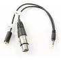 Movo TCB2 XLR (Female) Microphone to TRRS (Male) Smartphone Adapter with Headphone Jack for iPhone and Android