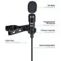 Smartphone Video Recording Stabilizer Kit, Clip-on Lavalier Microphone Laple Mic + Phone Hand Grip Holder Rig Compatible for iPhone Samsung YouTube Livestream Vlog Interview -3.5mm Jack/ 1.5m Cord