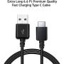 TT&C Adaptive Fast Wall Charge kit with USB Type C Cable [ 6.6 ft ] Compatible with Samsung Galaxy S8/S8 Plus/ S9/ S9+/ S10/ S10 Plus/S10e/S20/S20 Plus/Note 8/ Note 9/ Note 10 (2 Pack)