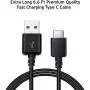 TT&C Adaptive Fast Wall Charge kit with USB Type C Cable [ 6.6 ft ] Compatible with Samsung Galaxy S8/S8 Plus/ S9/ S9+/ S10/ S10 Plus/S10e/S20/S20 Plus/Note 8/ Note 9/ Note 10 (2 Pack)
