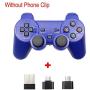 PengShi Wireless Gamepad for Android Phone/Pc/Ps3/Tv Box Joystick 2.4G Joypad Game Controller for Xiaomi Smart Phone Game Accessories (Color : Without Stand Blue)