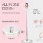 TARION 11" Selfie Ring Light with Stand + Phone Holder Foldable Beauty Ring Light Mini Led Light for Live Stream Video Photography Videography Conference Desk Led Lighting Adjustable Brightness White