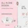 TARION 11" Selfie Ring Light with Stand + Phone Holder Foldable Beauty Ring Light Mini Led Light for Live Stream Video Photography Videography Conference Desk Led Lighting Adjustable Brightness White TARION 11" Selfie Ring Light with Stand + Phone Holder Foldable Beauty Ring Light Mini Led Light for Live Stream Video Photography Videography Conference Desk Led Lighting Adjustable Brightness White