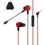 In Ear Gaming Headphones, ELEGIANT Wired Video Noise Reduction Gaming Earbuds with Dual Microphone Ergonomic Comfort-Fit Headsets for PC, PS4, Xbox1, Nintendo Switch and Laptop, Mobile Phone-Black Red