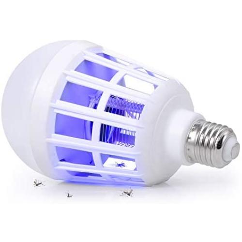 SUNNEST Bug Zapper, 2 in 1 Mosquito Killer Lamp Bug Zappers Light Bulb, Electronic Insect & Fly Killer for Home Kitchen Indoor Outdoor Patio Backyard - 110V E26/E27