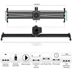 GVM Motorized Camera Slider Aluminum Alloy Slider Time Lapse Video Shot Camera Dolly Slider with Controller for DSLR Camera DV Video Camcorder Film Photography, Load up to 44 lbs