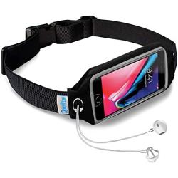 QUANFUN Compatible iPhone 11/Xs/XR/X/8 Plus/8 Running Belt Waist Bag, Fanny Pack Running Wristbands Sports Workout Fitness Holder Pouch Compatible Galaxy s8 s7 Plus,All UP to 6.4" Cell Phones