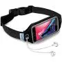 QUANFUN Compatible iPhone 11/Xs/XR/X/8 Plus/8 Running Belt Waist Bag, Fanny Pack Running Wristbands Sports Workout Fitness Holder Pouch Compatible Galaxy s8 s7 Plus,All UP to 6.4&quot Cell Phones