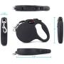 SENYEPETS Heavy Duty Retractable Dog Leash by Senye - Great for Small,Medium&Large Dogs up o 110lbs-Strong Nylon Ribbon Extends 16ft; 360° Tangle-Free;Durable Big Pet Leash
