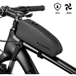ROCKBROS Bike Top Tube Bag Bicycle Front Frame Bag Waterproof Bike Pouch Pack Bike Phone Bag Cycling Accessories Pouch for Mountain Road Bike