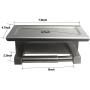 XVL Toilet Paper Holder with Mobile Phone Storage Shelf and Spring Roller, Brushed, G325A