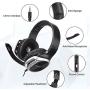 SADES R17 Gaming Headset for PS4 Controller,Xbox One,PC,Laptop,Mac,Tablet,Smartphone,Over Ear Noise-canceling Gaming Headphones with Mic for Nintendo Switch Games(Black&Silver)
