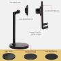 CreaDream Cell Phone Stand, Adjustable iPhone Stand, Cradle, Holder for Desk Compatible with iPhone 11 Pro Max Xs Xr 8 7 6 6s Plus 5s Charging, Accessories Desk, Android Phone-Black