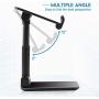 Foldable Portable Cell Phone Stand,Adjustable Height & Angle Smart Phone Holder for Desk,Case Friendly Sturdy Aluminum Metal Mobile Stand Compatible with iPhone11 Samsung Galaxy S10 & Tablets(6”-11”)