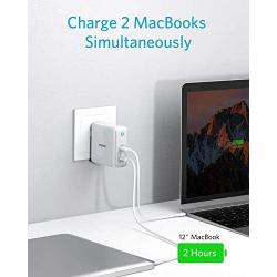 USB C Charger, Anker 60W 2-Port PowerPort Atom PD 2 [GAN Tech] Compact Foldable Wall Charger, Power Delivery for MacBook Pro/Air, iPad Pro, iPhone 11 / Pro/Max/XR/XS/X, Pixel, Galaxy, and More