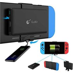 Gulikit Portable Power Bank 10000mAh 5V/3A Flash Rechargeable Extended Battery Charger Case Compatible for Nintendo Switch & Smartphone & Travel Video Game Charger