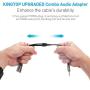 KINGTOP Headset Splitter Adapter 3.5mm Combo Audio Cable for PS4,Xbox One S,Tablet,Mobile Phone,PC Gaming Headsets and New Version Laptop(Upgraded Version) (Black)