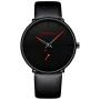 Mens Watches Ultra-Thin Minimalist Waterproof-Fashion Wrist Watch for Men Unisex Dress with Leather Band