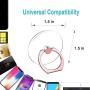 Transparent Phone Ring Cell Phone Ring Holder 360 Degree Rotation Round Finger Ring Stand Kickstand Compatible Most of Smartphones