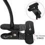 Slopehill Gooseneck Phone Holder for iPhone X XR XS 8 7 Plus Samsung Galaxy S10, Cell Phone Clip Holder for Bedroom Desktop Office Bathroom Kitchen, Rotate Freely Lazy Bracket Holder, Black