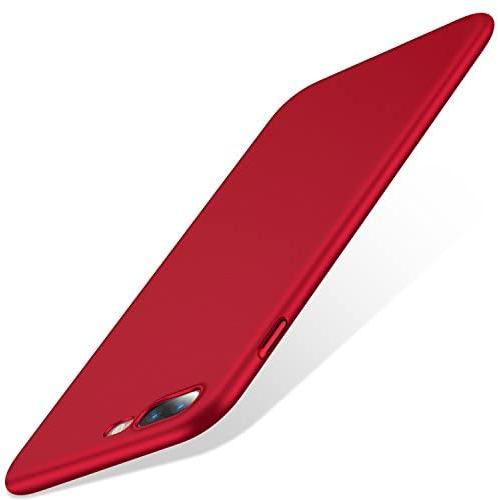 TORRAS Slim Fit iPhone 8 Plus Case/iPhone 7 Plus Case, Hard Plastic PC Ultra Thin Mobile Phone Cover Case with Matte Finish Coating Grip Compatible with iPhone 7 Plus / 8 Plus, Red