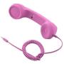 CM Vintage Retro Telephone Handset Cell Phone Receiver MIC Microphone for Cellphone Smartphone, 3.5 mm Socket (Pink)