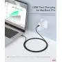 USB C to USB C Cable 10ft [100W 20V/5A], uni Type-C Fast Charging Cable, Braided USB C Cable Compatible with MacBook Pro 2019/2018/2017, iPad Pro 2020/2018, Samsung Galaxy S20/S10/S9, Grey