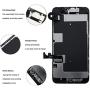 for iPhone 8 Screen Replacement, LCD Display 3D Touch Screen Digitizer Full Assembly with Proximity Sensor, Ear Speaker and Front Camera (Screen Replacement for iPhone 8 Black)