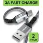 BrexLink USB C Fast Charging Cable(3A), USB C to USB A Charger (6.6ft/2 Pack), Nylon Braided Fast Charging Cord for Samsung Galaxy S10 S9 S8 Note 9, Pixel, LG V30 G6, Nintendo Switch(Grey) BrexLink USB C Fast Charging Cable(3A), USB C to USB A Charger (6.6ft/2 Pack), Nylon Braided Fast Charging Cord for Samsung Galaxy S10 S9 S8 Note 9, Pixel, LG V30 G6, Nintendo Switch(Grey)