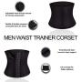 Wonderience Men Waist Trainer Slimming Body Shaper Belt Support Underwear Sweat Weight Loss Corset