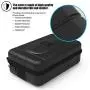 AMVR Leather Fashion Travel Case for Storage Oculus Quest VR Gaming Headset and Touch Controllers,Gamepad,Mobile Power Accessories Waterproof Carrying Bag