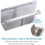 APLusee Double Toilet Paper Holder with Shelf Brushed Nickel, Modern Bathroom Accessories SUS 304 Stainless Steel Commercial Tissue Roll Dispenser Mobile Phone Storage Rack Handy Use