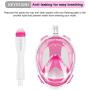 Keystand Full Face Snorkel Mask, Upgraded Breathing Mechanism Snorkeling Masks, Flat Crystal Lens, 180° Panoramic Anti-Leak/Fog Kids Adults Diving Snorkle Mask Gear with Detachable Camera Mount