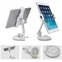Grip Tight iPad Suction Cup Holder Fits 4-11” Display, Swivel Sticky Tablet Phone Stand Pad to Mount Smartphone, iPhone 5 6 7 iPad Mini, Cell on Smooth Surface Desk Countertop Mirror Car Truck Window