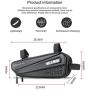 WILD MAN 1.2L Rainproof Hard Shell Bike Saddle Bag for Bicycle Triangle Frame Under Seat for Road Mountain Cycling